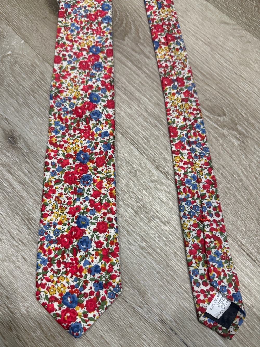 Liberty London for J.Crew Floral Skinny Tie in Red, Blue & Yellow